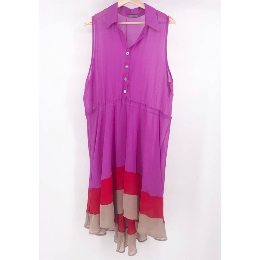 West Kei Rack Sheer Color Block Dress